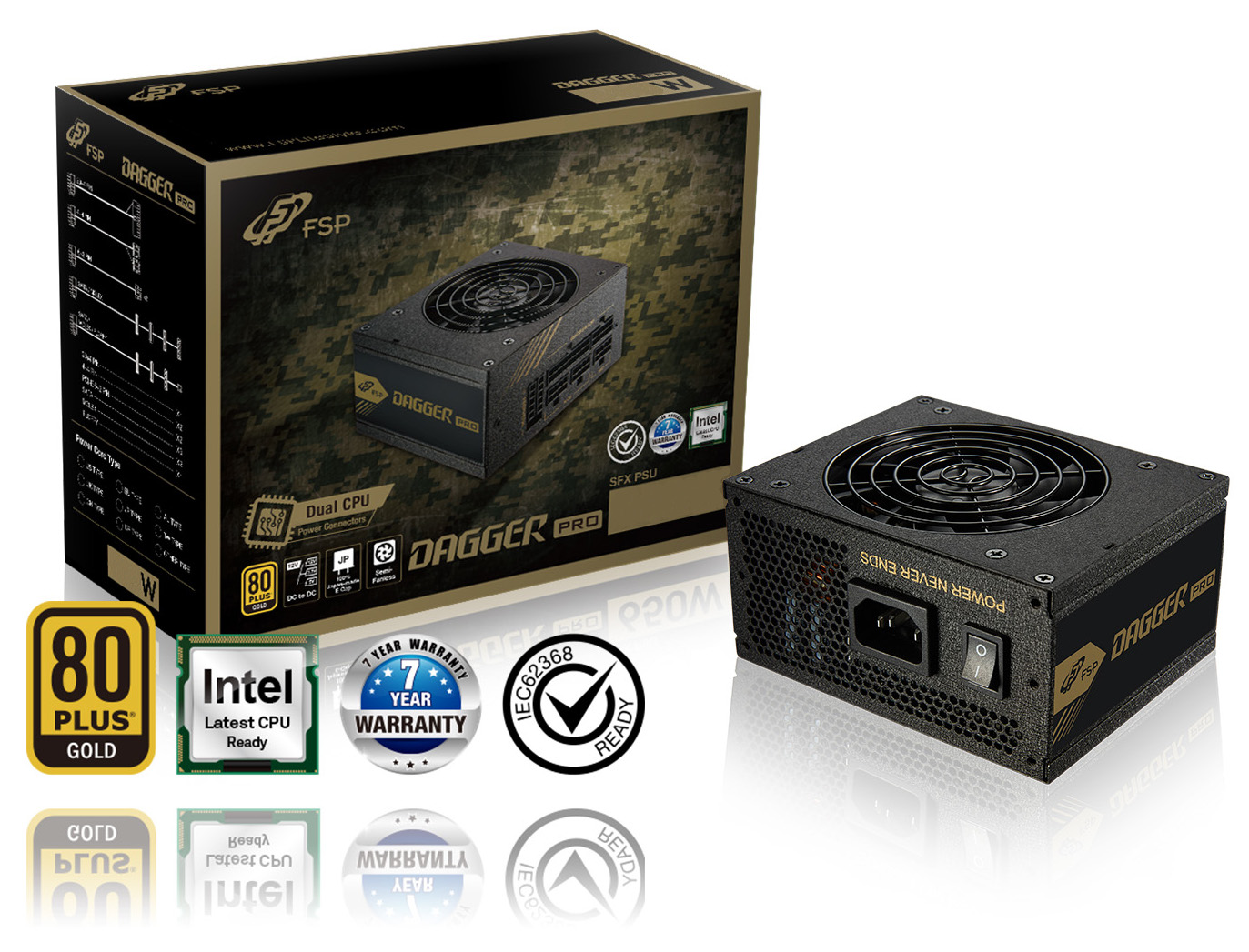 Fsp Fortron Sfx Atx Dagger Pro W Plus Gold Modular Ppa