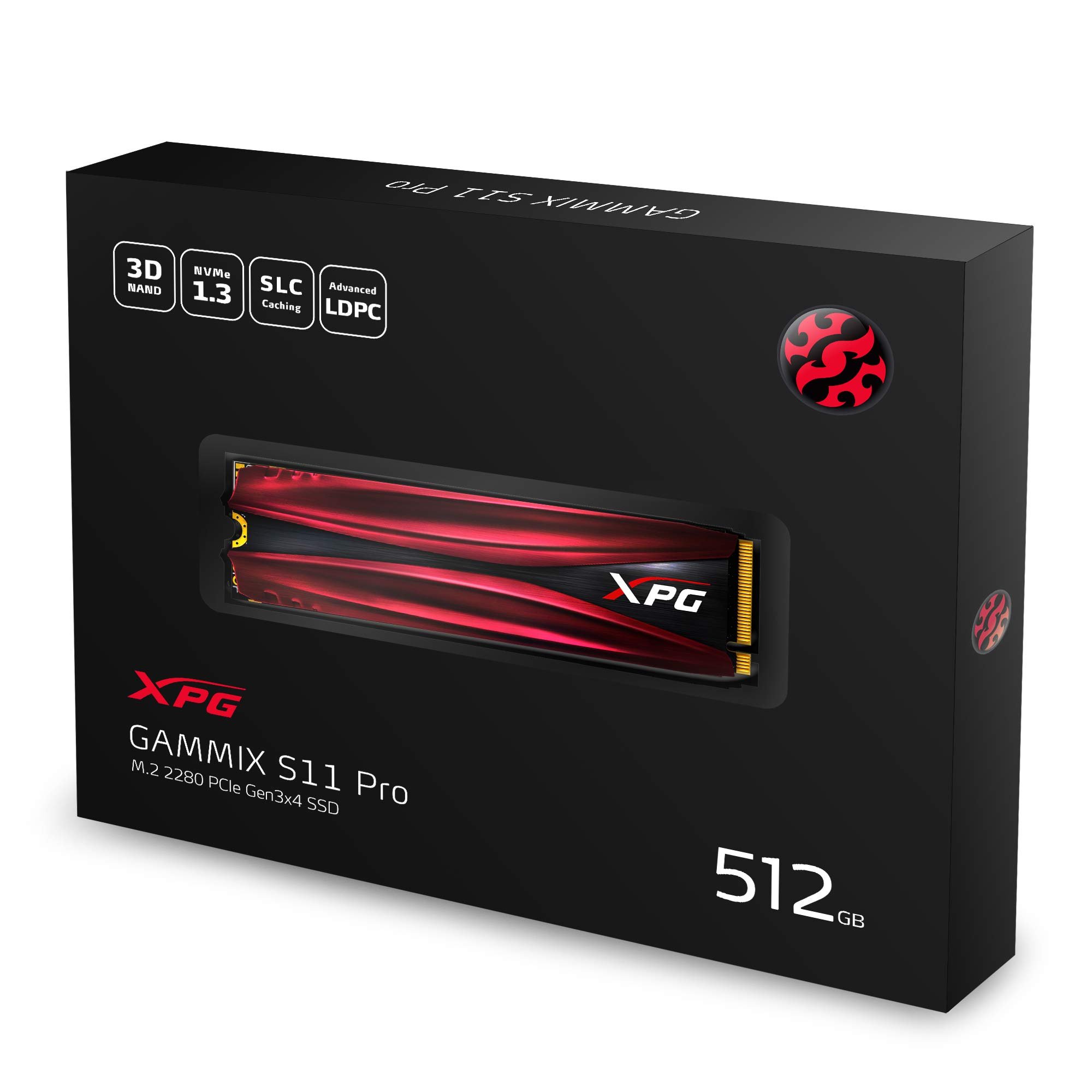 ADATA SSD XPG GAMMIX S11 Pro 512GB PCIe Gen3x4 M.2-2280 (AGAMMIXS11P-512GT-C)