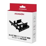 AXAGON RHD-P35, kovový rámeček pro 2x 2.5" HDD/SSD a 1x 3.5" HDD do PCI záslepky