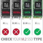 AXAGON RSS-M2B, SATA - M.2 SATA SSD, interní 2.5" ALU box, černý