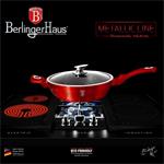 BerlingerHaus Pánev hluboká s mramorovým povrchem a poklicí Burgundy Metallic Line, 32 cm