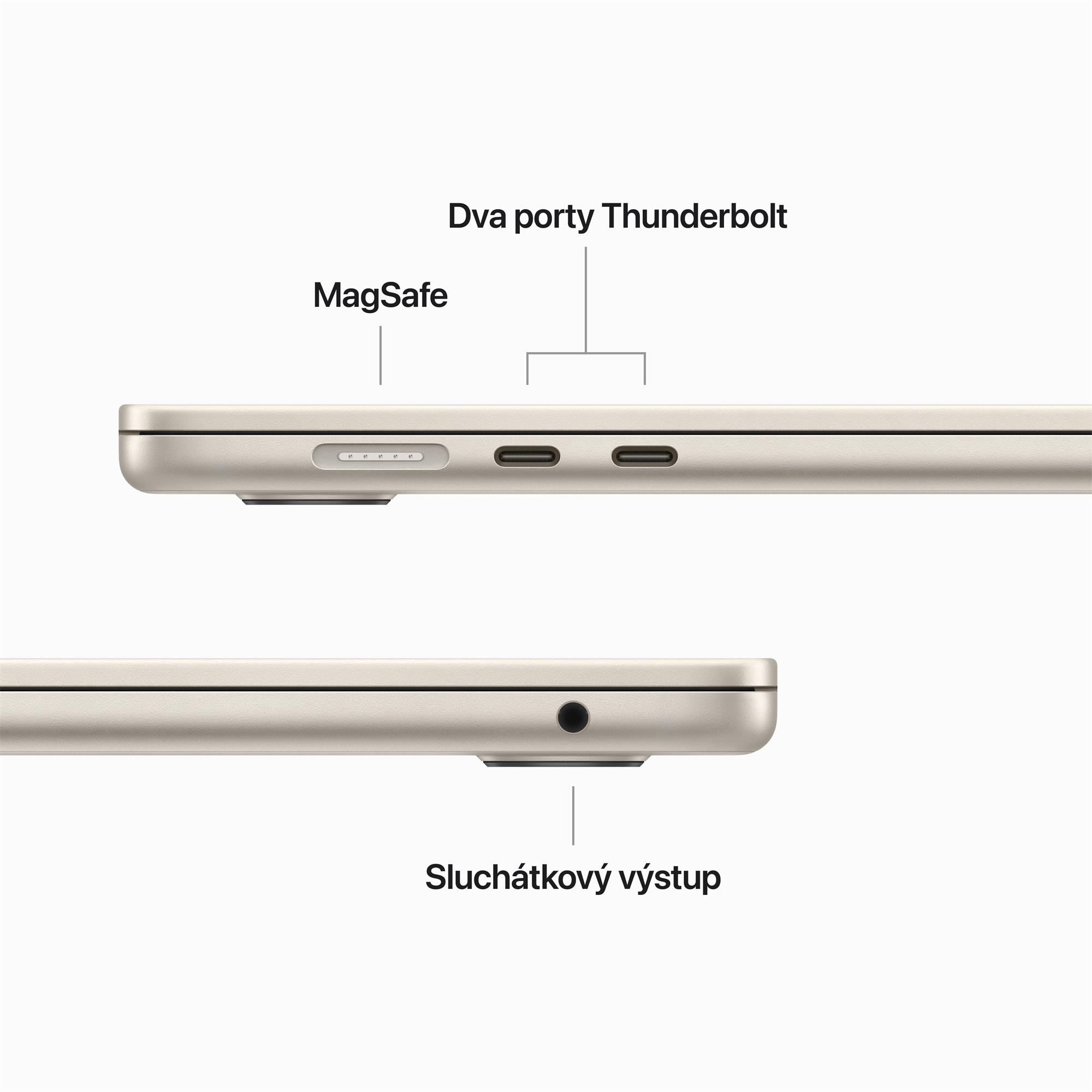 Apple MacBook Air 15",M2 8-core CPU/10-core GPU,8GB,512GB,Starlight,CZ (MQKV3CZ/A)