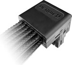12V-2x6 / 12VHPWR 90° PCI-E reverzný kábel (čierny, 70cm)