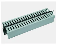 19" vyväzovací panel 2U obojstranná plastová lišta 7509