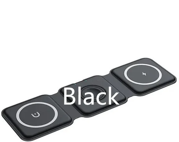 1stCOOL bezdrátová přenosná QI nabíječka 3v1, MagSafe kompatibilní, černá, USB-C
