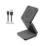 1stCOOL bezdrátová skládací QI nabíječka 3v1, MagSafe, černá, USB-C