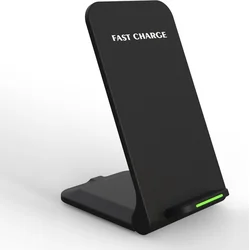1stCOOL Bezdrôtová nabíjačka QI so skladacím stojanom, čierna, USB-C
