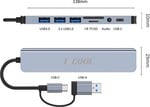 1stCOOL hliníkový USB rozbočovač 8 v 2