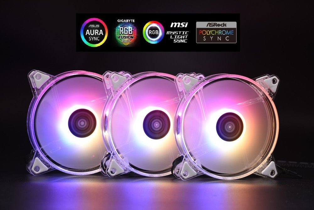 1stCOOL KIT AURA EVO CRYSTAL ARGB 3x CRYSTAL White + Nano řadič