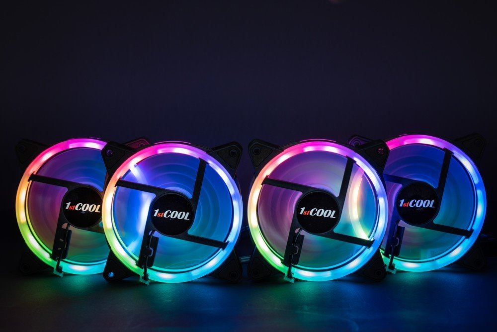 1stCOOL MiddleTower Wind Storm Black + set ARGB