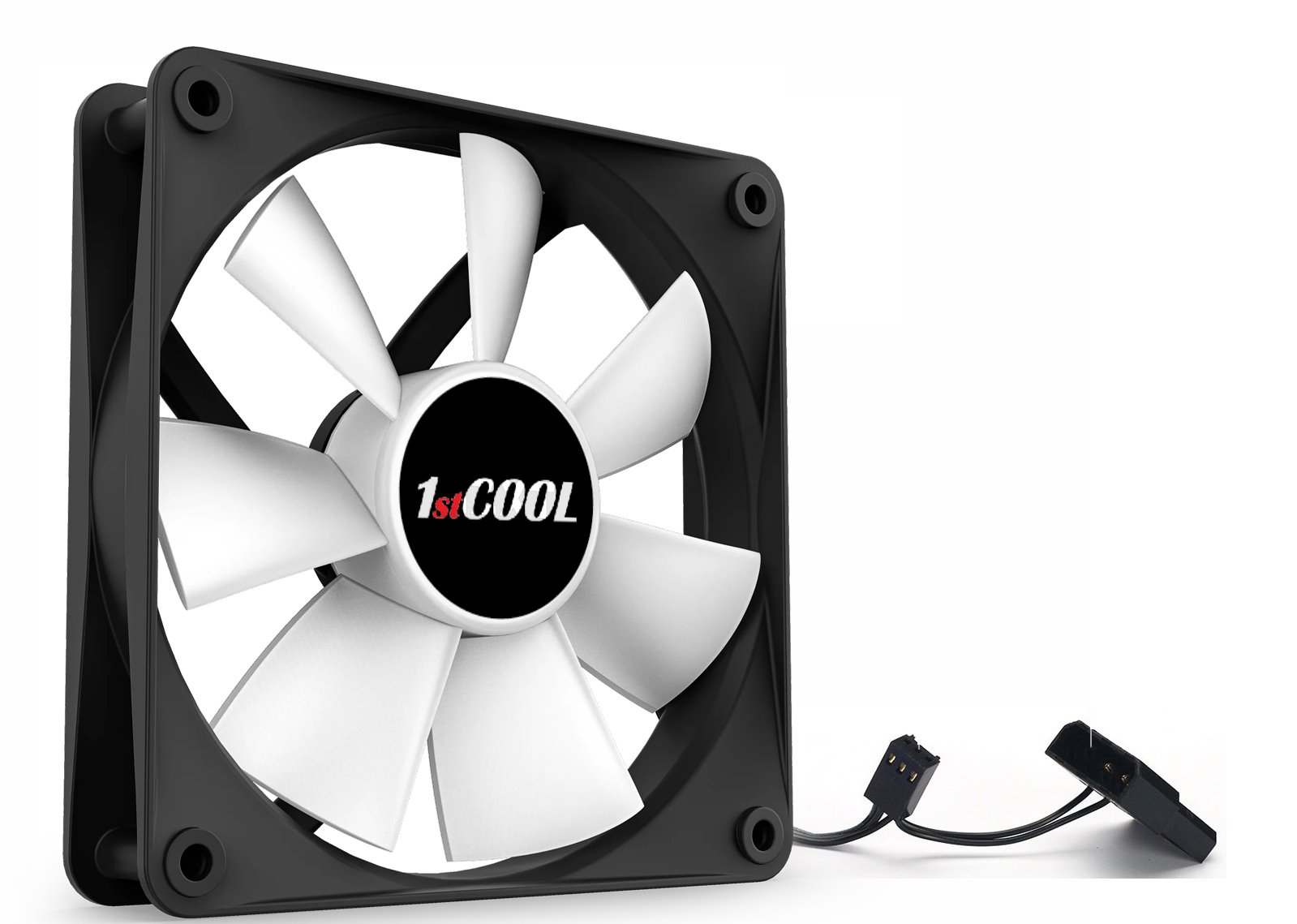 1stCOOL SILENT 12CM VENTILÁTOR Čierna/biela