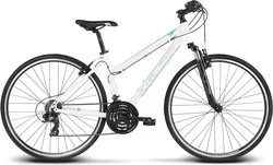 2018 KROSS 28" EVADO 1 dámský vel.19" - white/tyrkys glossy