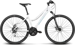 2018 KROSS 28" EVADO 4 dámský vel.19" - white/blue glossy