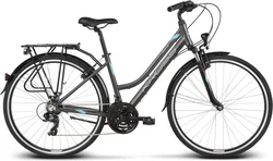 2018 KROSS 28" TRANS 1 dámský vel.19" - graphite/sky blue/white matt