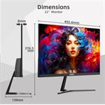 22" ultratenký monitor CHiQ 22F650 FHD, 100 Hz, bezrámčekový, čierny