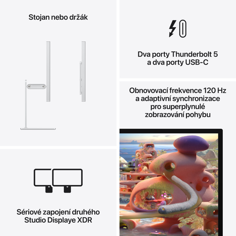 27" Apple Studio Display XDR - Štandardné sklo - Stojan s nastaviteľným sklonom a výškou