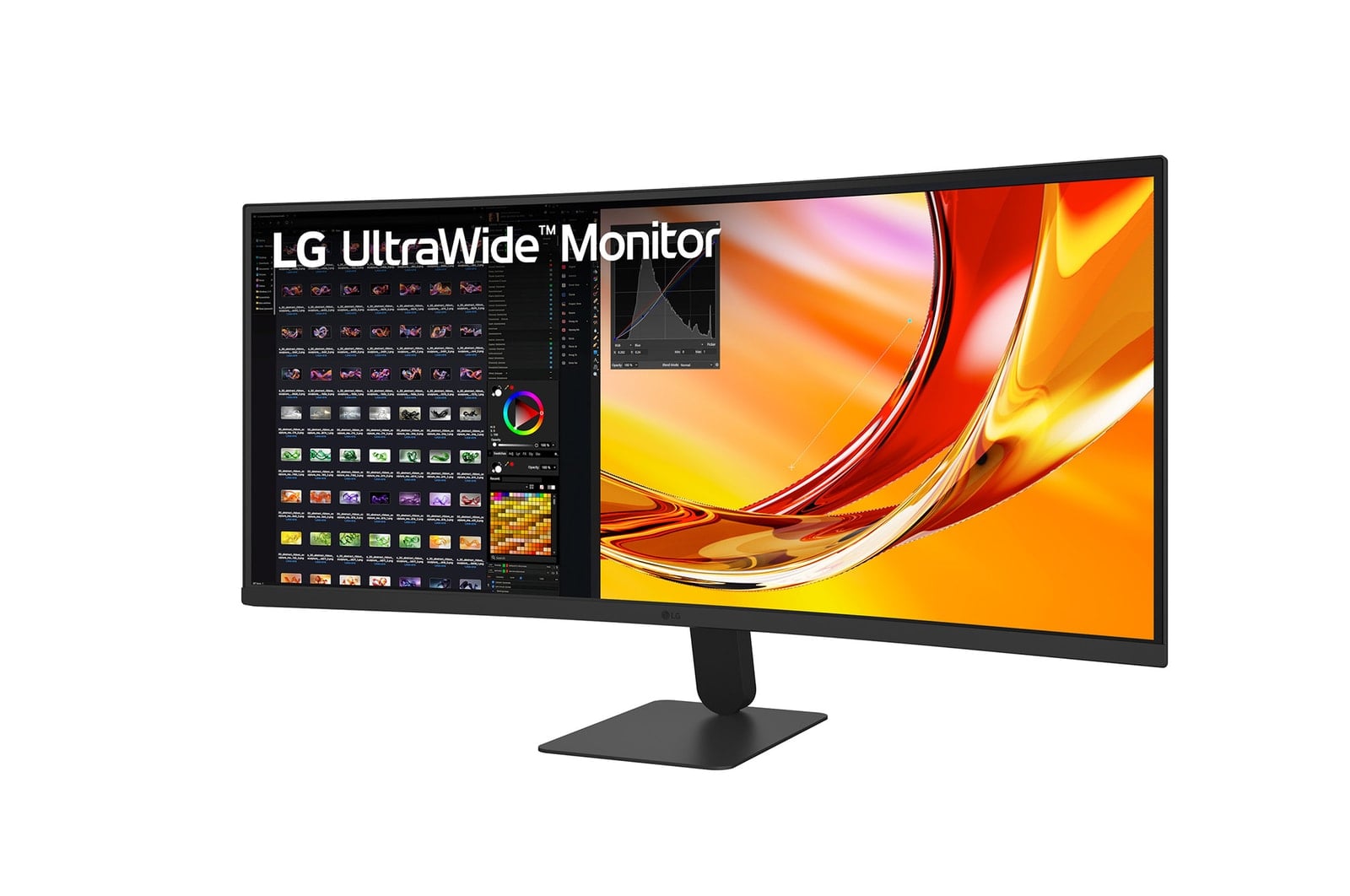 34" LG monitor UltraWide 34U601B-B prohnutý