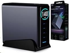 3mk InCharge Desktop Charger Lumin 140W, černá