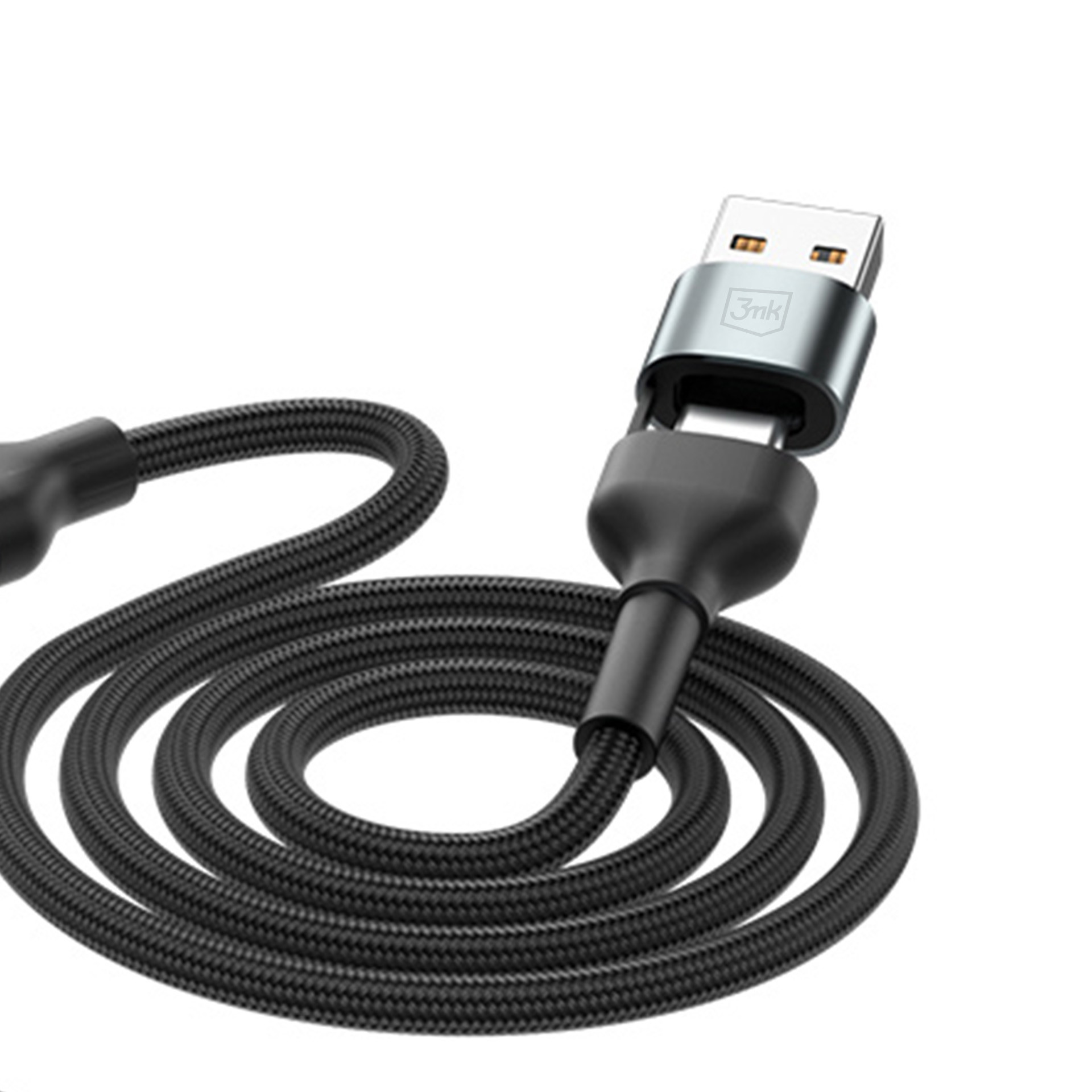 3mk kabel Hyper Cable N-SERIES 6 in 1 C/A to C/Lightning/Micro 1.2m QC 3.0 9V/2A 18W Black
