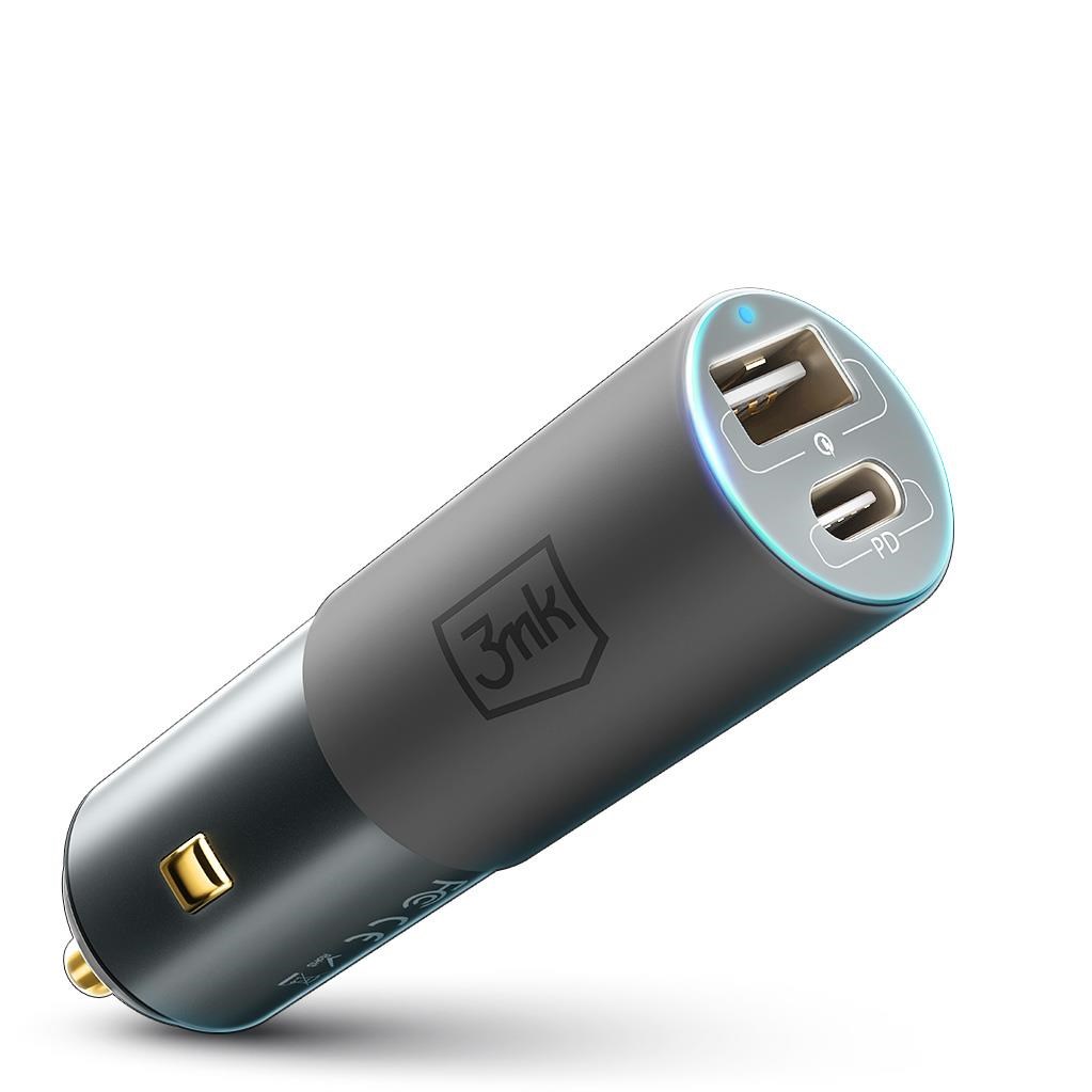 3mk nabíječka do auta - Hyper Car Charger 100W, 1x USB + 1x USB-C (PD)