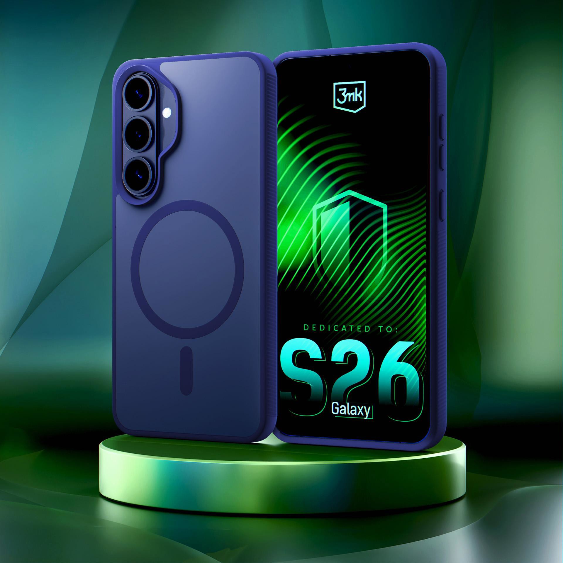 3mk ochranný kryt Smoke MagCase Blue pro Samsung Galaxy S26