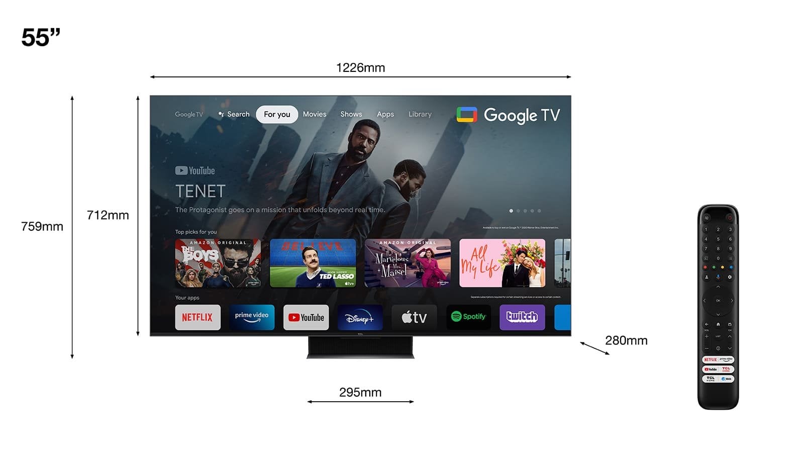 55" TCL 55C845