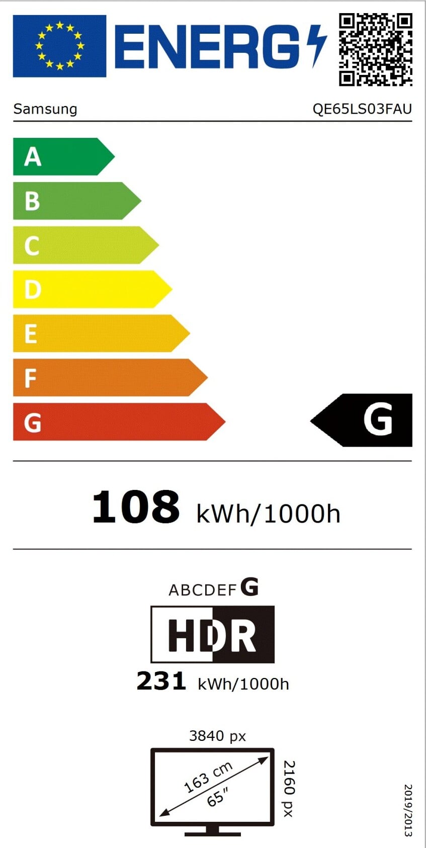 65" SAMSUNG QE65LS03F EU (2025)