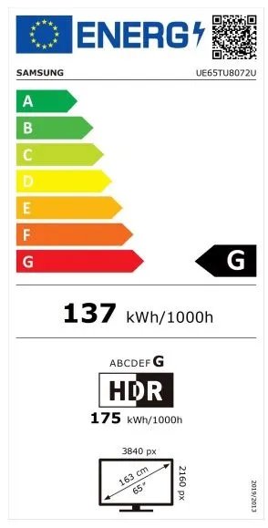 65" Samsung UE65TU8072 (UHD) 2020