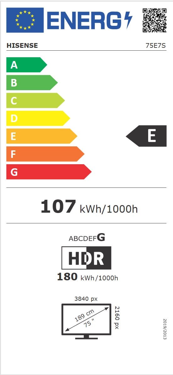 75" HISENSE 75E7S (2026)