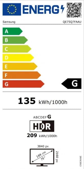 75" SAMSUNG QE75Q7FA (2025)