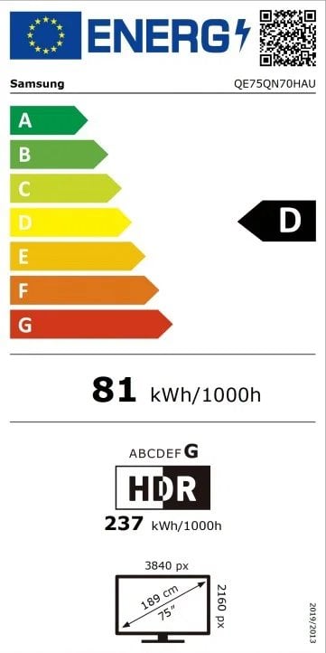 75" SAMSUNG QE75QN70H EU (2026)