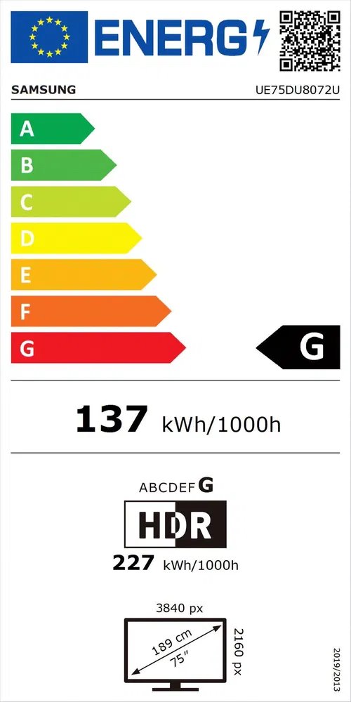 75" SAMSUNG UE75DU8072 (2024)