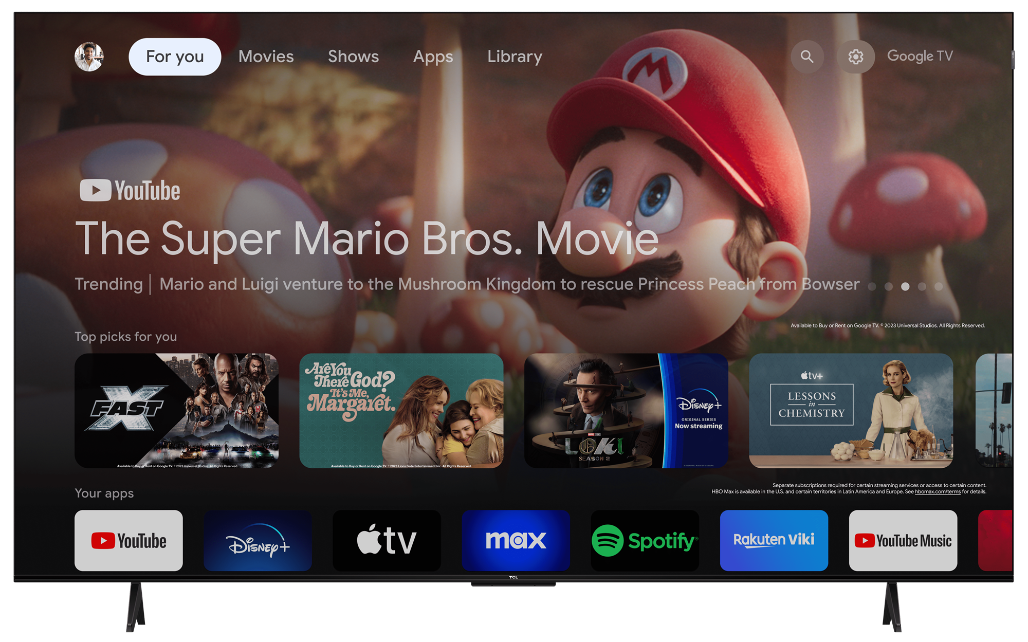 75" TCL 75T7B