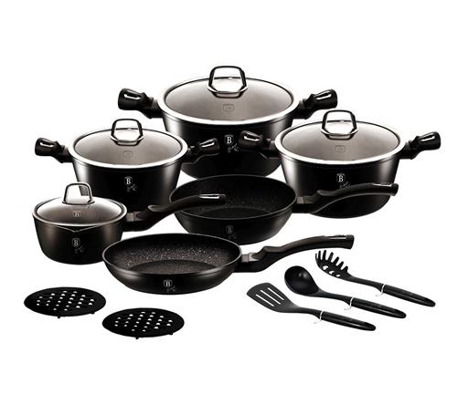 BerlingerHaus 15dílná sada nádobí Royal Black Collection