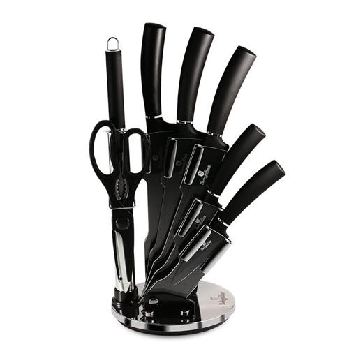 Sada nožov BerlingerHaus v stojane z nehrdzavejúcej ocele Black Silver Collection