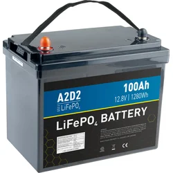 A2D2 batéria LiFePO4 12,8V 100Ah M8 (veľkosť ako 75Ah batéria)
