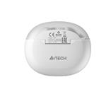 A4Tech bezdrátová sluchátka B25, TWS, Bluetooth, bílá