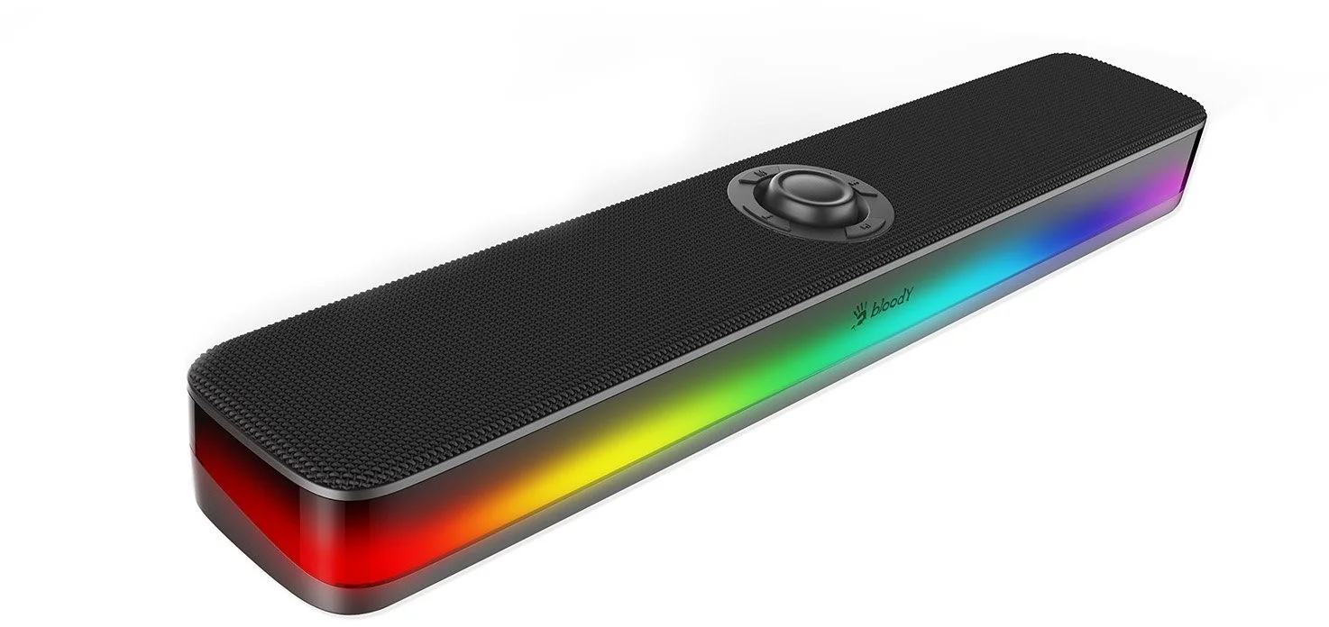 A4tech Bloody S10, podsvietený herný soundbar, BT + USB, čierny