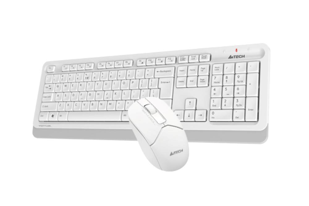 A4tech FG1012, bezdrátový kancelářský set klávesnice s myší, bílá