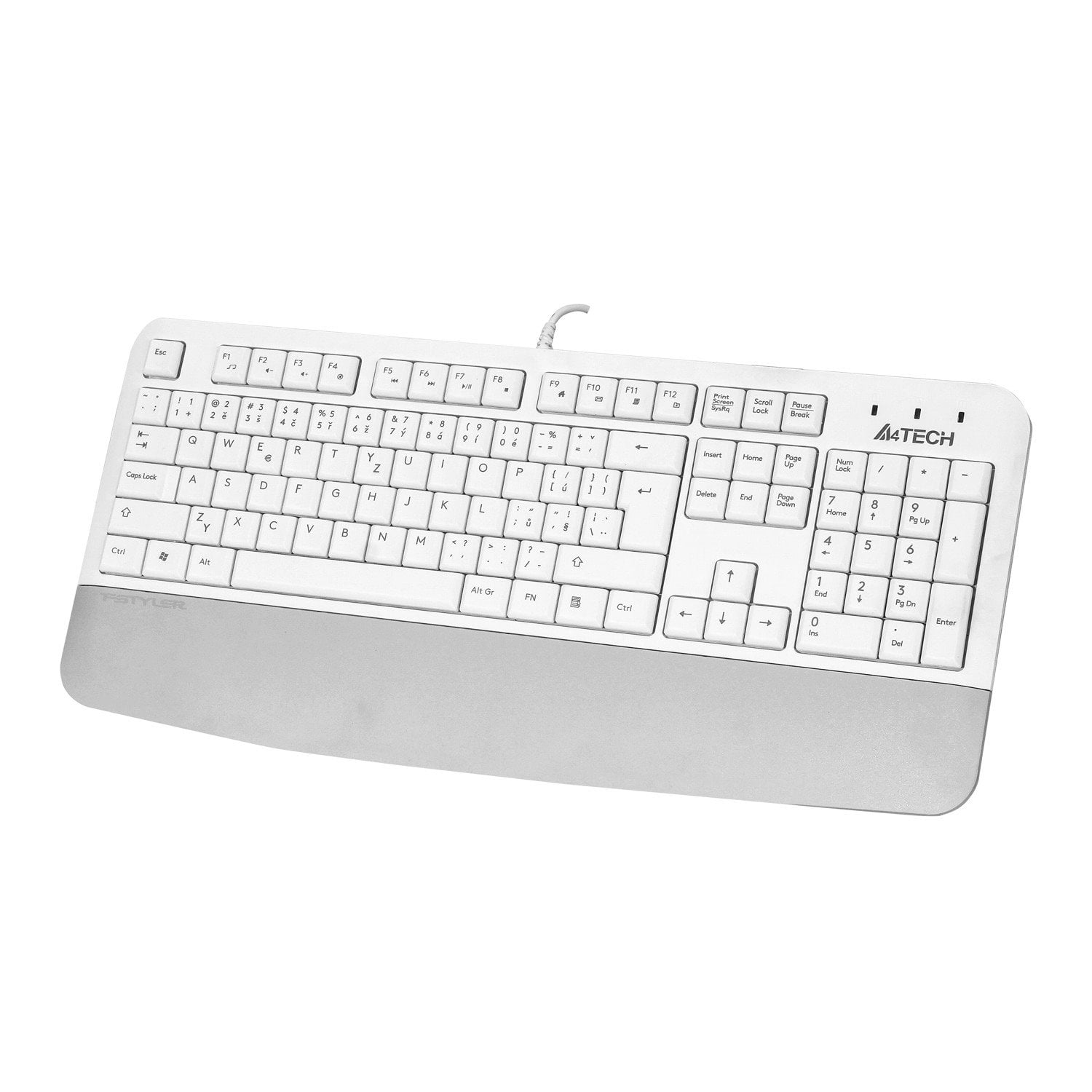 A4tech FK20 FStyler, multimediálna kancelárska klávesnica, CZ/US, USB, biela