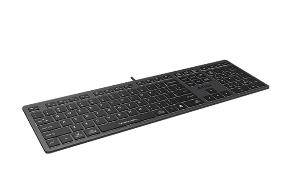 A4Tech FX60, (bílé podsvícení), šedá, CZ/SK