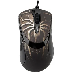 A4tech myš XL-747H, game mouse, 3600dpi, Anti-Vibrate, USB, motiv pavouk hnědý