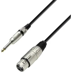 Adam Hall K3MFP0100 XLR prepojovací kábel [1x XLR zásuvka - 1x 6,3 mm jack konektor] 1,00 m čierny