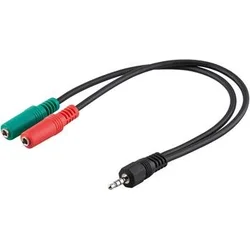Adaptér 4pin 3,5 mm - 2x stereo 3,5 mm M/2xF