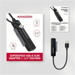 Adaptér AXAGON ADSA-FP2A USB-A 5Gb/s - SATA 6G 2,5" SSD/HDD SLIM