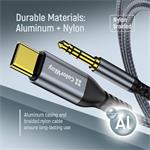 Adaptér Colorway USB-C na 3,5 mm jack/ 1,2 m