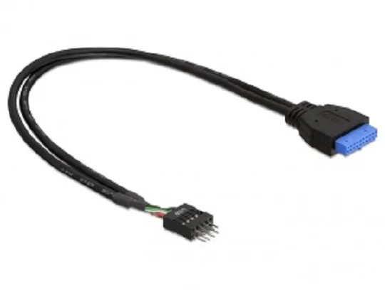 Adaptér DeLock USB 3.0 19-pinový samec na USB 2.0 8-pinový samec