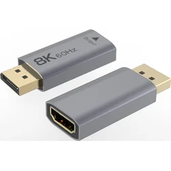 Adaptér DisplayPort na HDMI, 8K@60Hz, 4K@144Hz samec/samička, pozlátené konektory