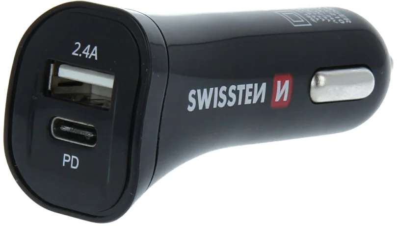 Swissten CL adaptér USB + USB-C + kabel Micro USB, černý