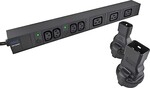 Adaptér IEC C14 samec na SCHUKO CEE 7/3 samica, napätie 230 V, max. prúd 10 A